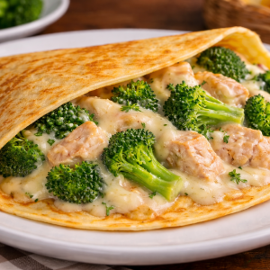DeLulus Cali crepe de pollo con brócoli
