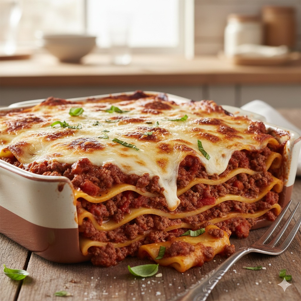 lasaña a la boloñesa con queso mozzarella gratinado lasaña a la boloñesa con queso mozzarella gratinado